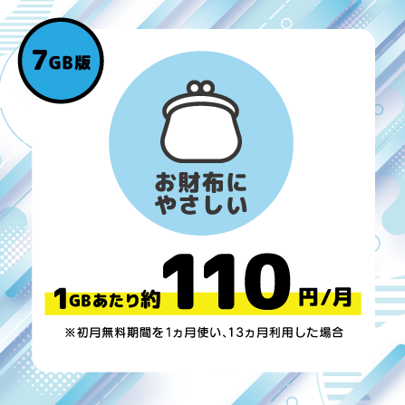 WINNER NEXUS様 専用プラン（7GB/月 最大13ヶ月利用可能）